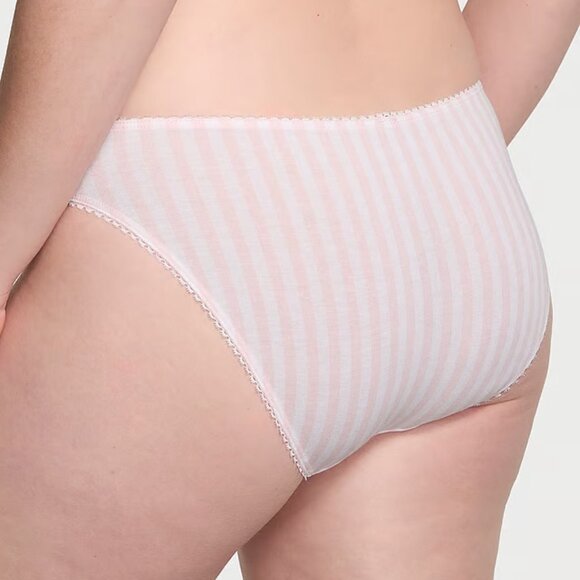 Victoria's Secret Stretch Cotton Bikini Panty Pink Stripes Medium NEW - Picture 5 of 6